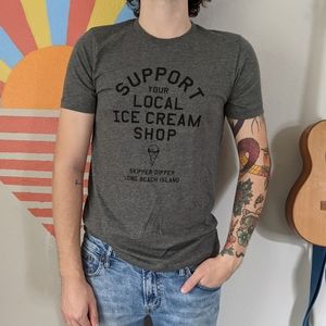 Local Unique Ice Cream Shop Grey Shirt